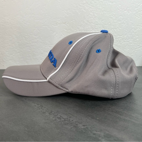 Honda Cap Hat Licensed Honda Embroidered Grey Mesh White Piping Adjustable Strap - Picture 6 of 8